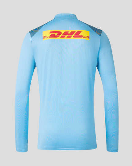HARLEQUINS MENS 2026/27 TRAINING QUARTER ZIP TOP - GLACIER BLUE