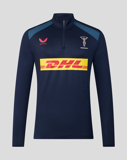 HARLEQUINS MENS 2026/27 TRAINING QUARTER ZIP TOP - NAVY