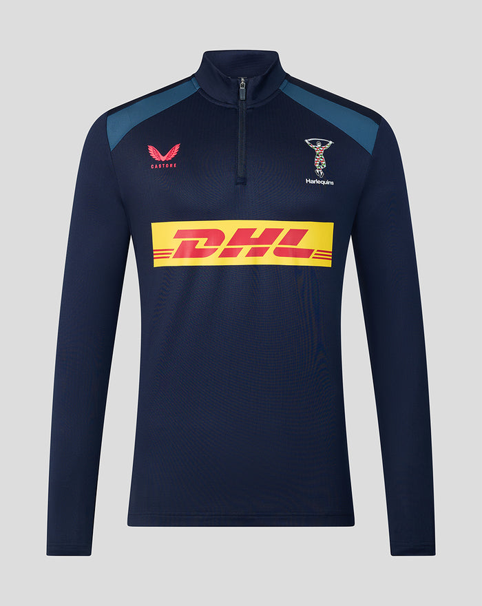 HARLEQUINS MENS 2026/27 TRAINING QUARTER ZIP TOP - NAVY