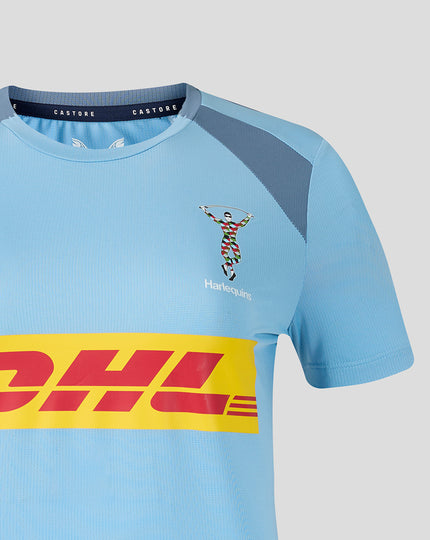 HARLEQUINS WOMENS 2026/27 TRAINING T-SHIRT - GLACIER BLUE