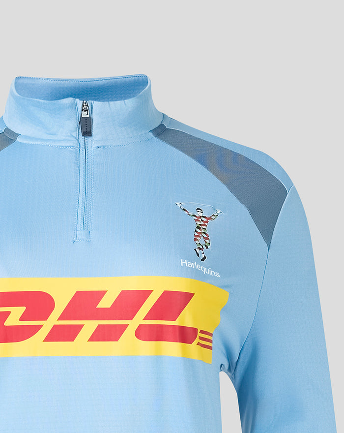 HARLEQUINS WOMENS 2026/27 TRAINING QUARTER ZIP TOP - GLACIER BLUE