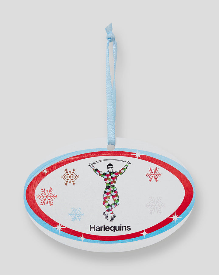 HARLEQUINS CHRISTMAS RUGBY SNOWFLAKE DANGLER