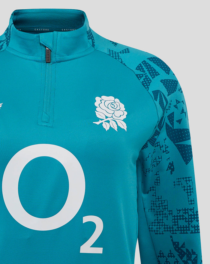 Women’s England Rugby 25/26 Performance Long Sleeve Midlayer Top – Storm Blue