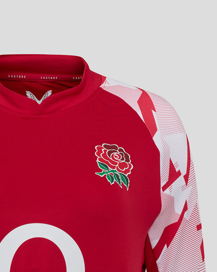 England Rugby Red Roses Pre Match Long Sleeve Drill Top O2 – Women's Fit