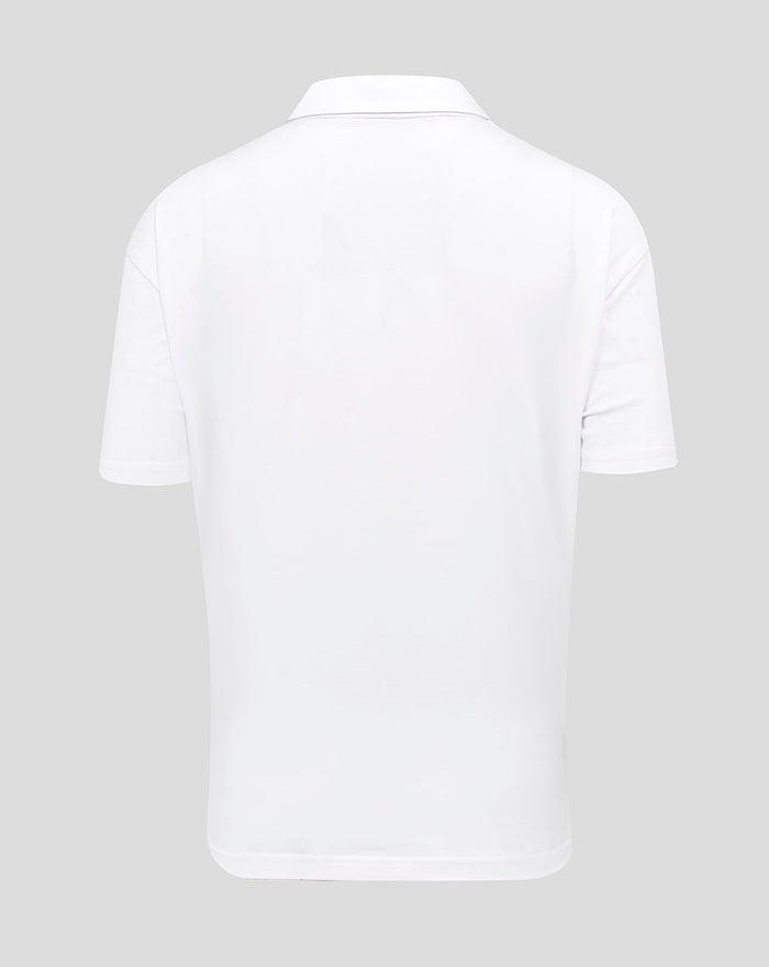 Women's England Rugby 25/26 Travel Short Sleeve Polo - Brilliant White