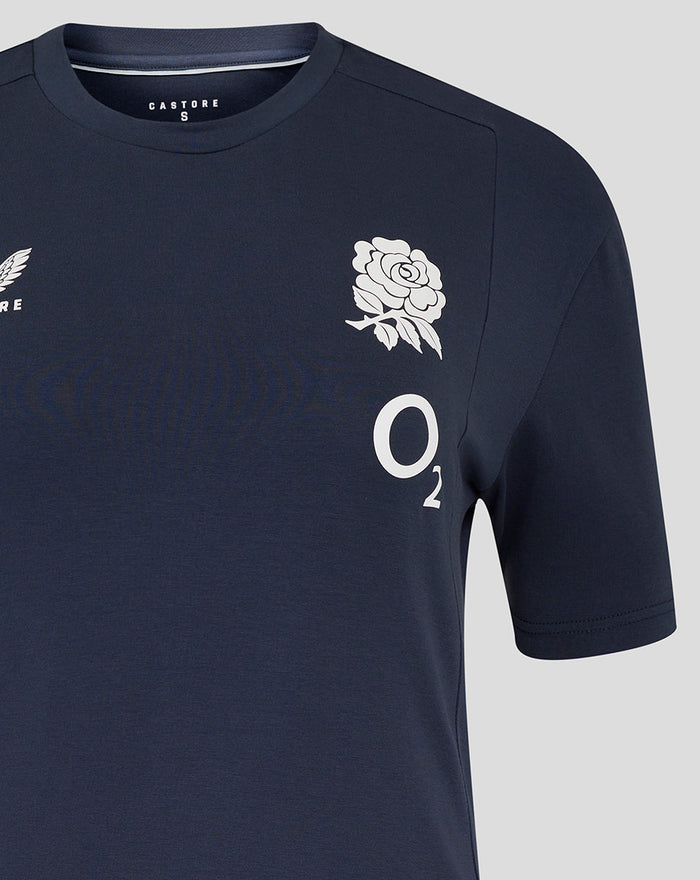 Women's England Rugby 25/26 Travel Short Sleeve Tee - Inkwell