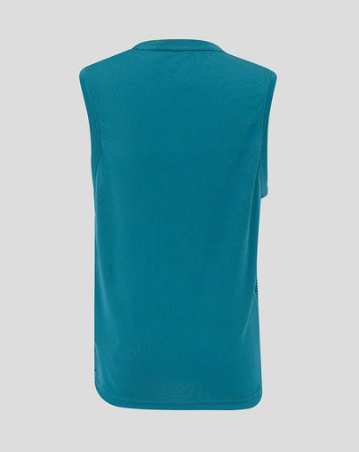Junior England Rugby 25/26 Performance Sleeveless T-Shirt - Storm Blue