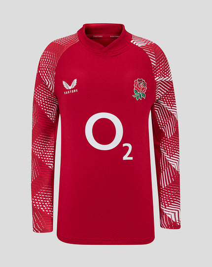 England Rugby Junior 25/26 Pre Match Drill Top - Jester Red