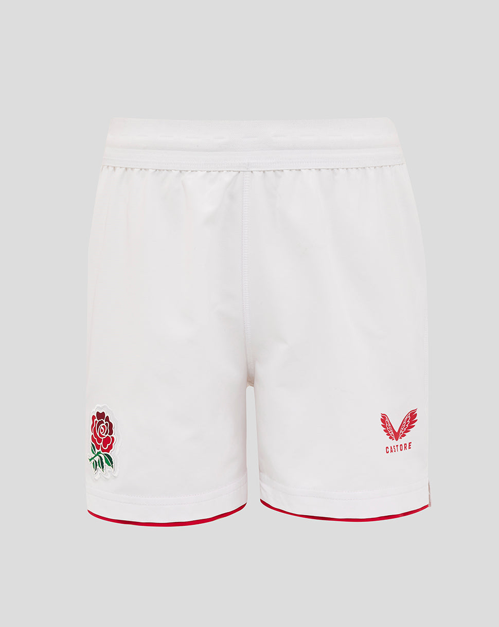 Junior England Rugby 25/26 Home Shorts - Brilliant White