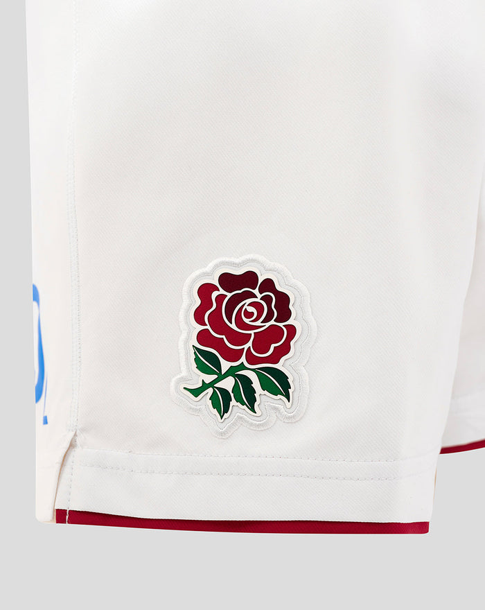Junior England Rugby 25/26 Home Shorts - Brilliant White