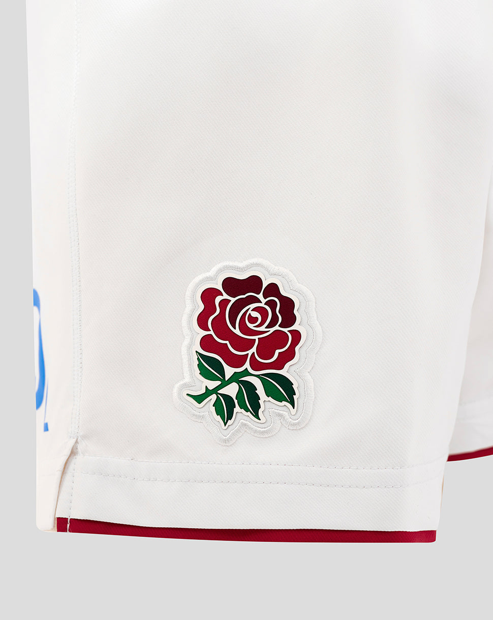 Junior England Rugby 25/26 Home Shorts - Brilliant White