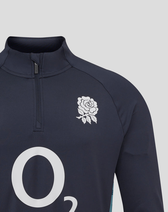 Men’s England Rugby 25/26 Performance Long Sleeve Midlayer Top – Inkwell