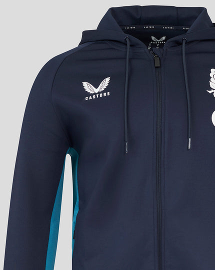 Men’s England Rugby 25/26 Performance Full Zip Long Sleeve Hoodie – Inkwell