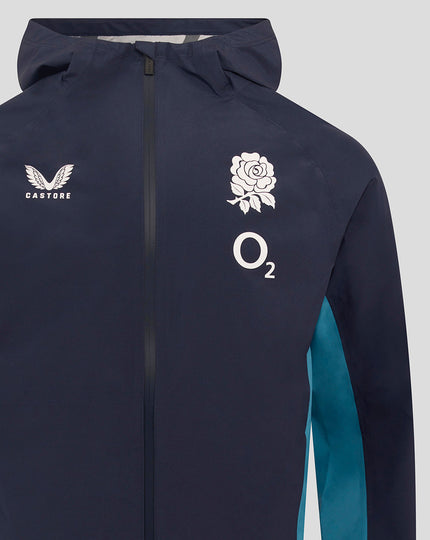 Men’s England Rugby 25/26 Performance Long Sleeve Rain Jacket – Inkwell