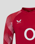 England Rugby Men's Pre Match Long Sleeve Drill Top O2 – Jester Red