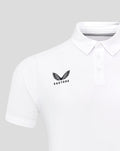 Men's England Rugby 25/26 Travel Short Sleeve Polo - Brilliant White