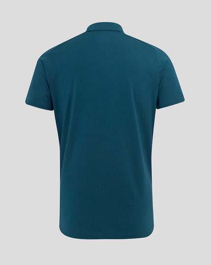 Women's England Rugby 25/26 Travel Short Sleeve Polo - Reflecting Pond