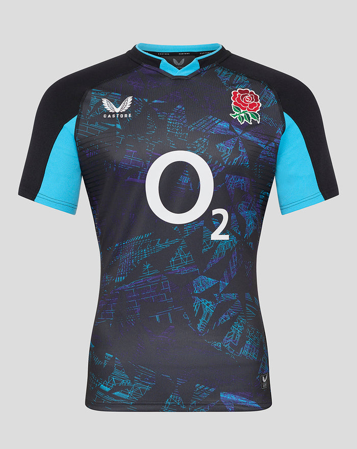 Men’s England Rugby Alternate Short Sleeve Pro Shirt – Caviar