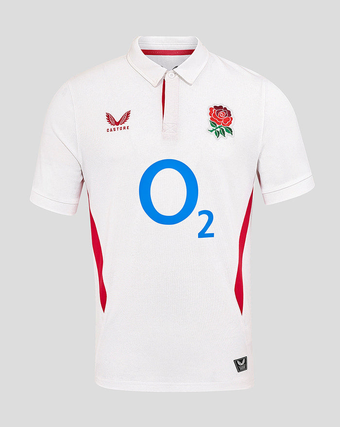 Men’s England Rugby 25/26 Home Classic Short Sleeve Shirt – Brilliant White