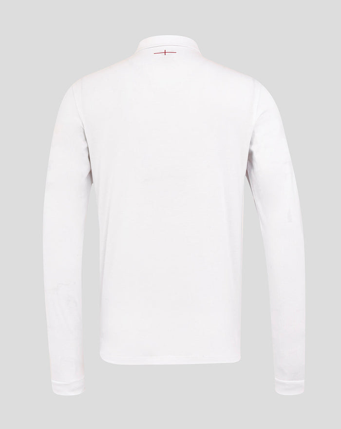 Men’s England Rugby 25/26 Home Classic Long Sleeve Shirt – Brilliant White