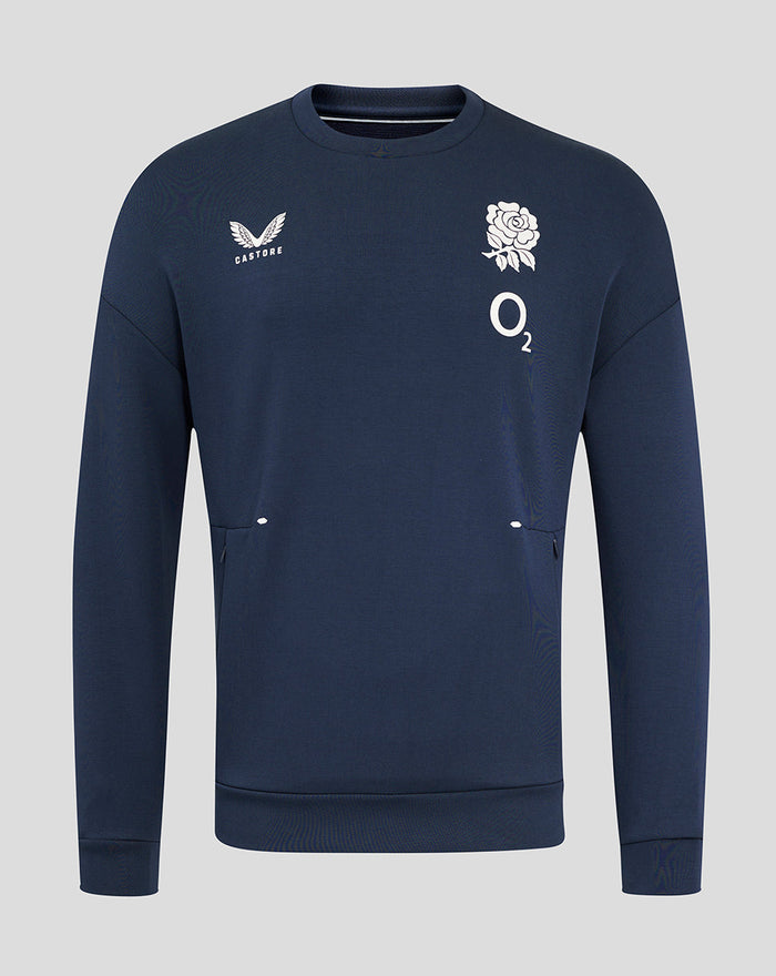Men's England Rugby 25/26 Travel Crew Sweatshirt - Inkwell