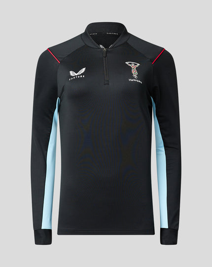 Womens Harlequins rugby Training 1/4 Zip top